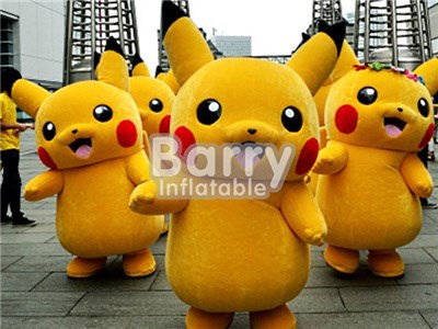 Wholesale adult or kids inflatable pikachu mascot costume animal costume manufacturer BY-AD-005